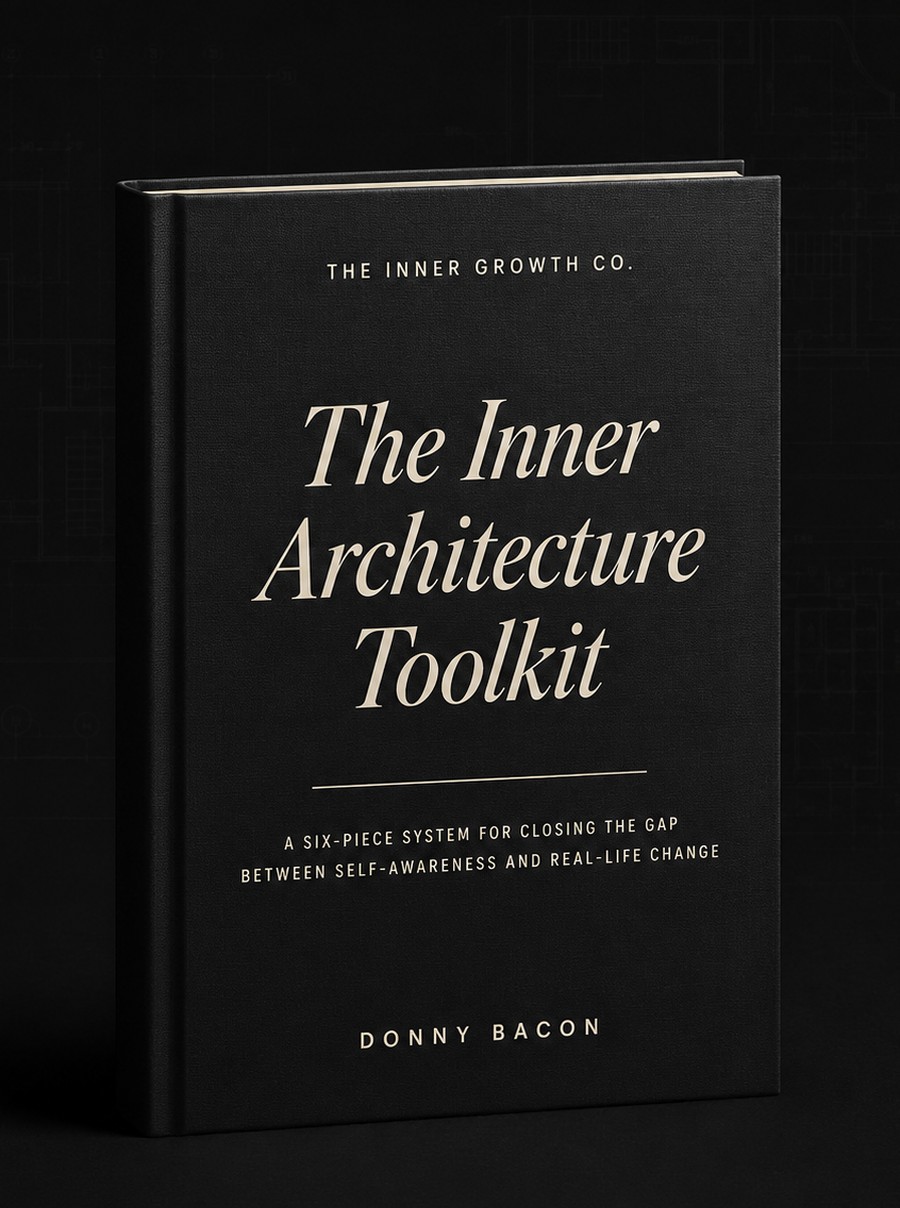 The Inner Architecture Toolkit — a six-piece system for closing the gap between self-awareness and real-life change, by Donny Bacon